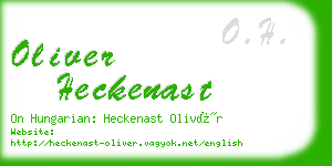 oliver heckenast business card